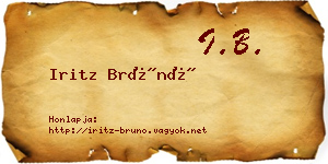 Iritz Brúnó névjegykártya